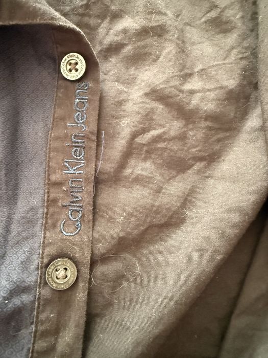 koszula Calvin Klein L granatowa slim