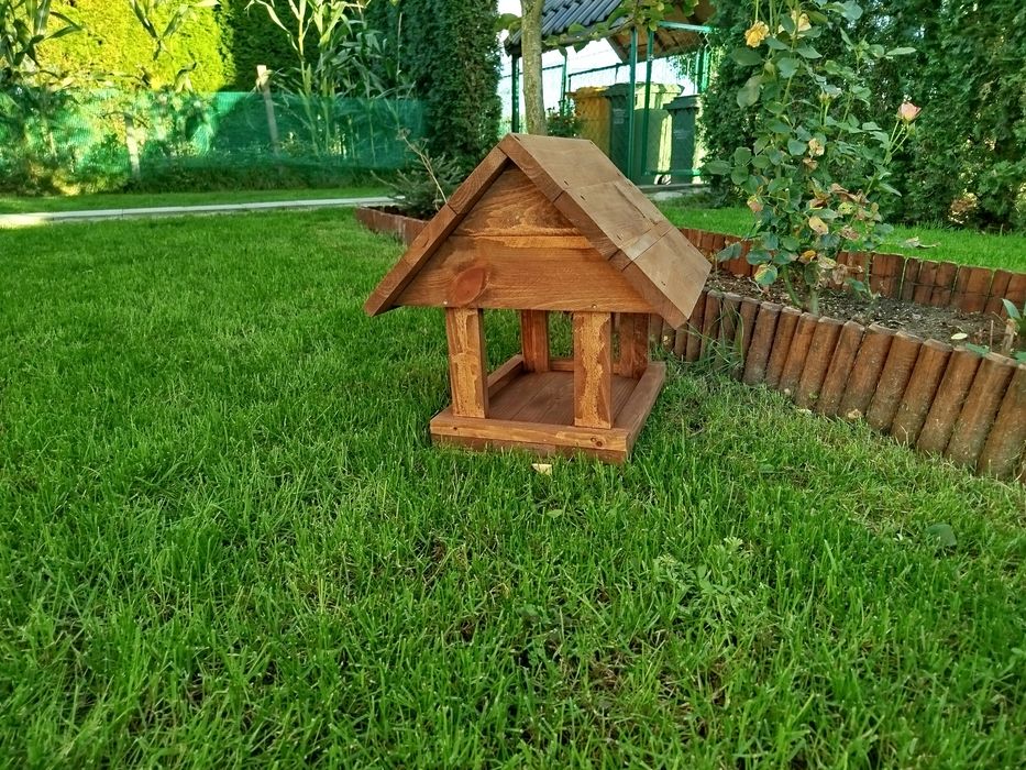 Karmnik dla ptaków XXL impregnowany sadolin wiśniowy 88