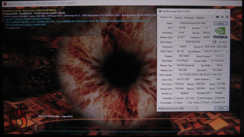 Видеокарта 3GB 192bit DDR5 NVidia P106-090
