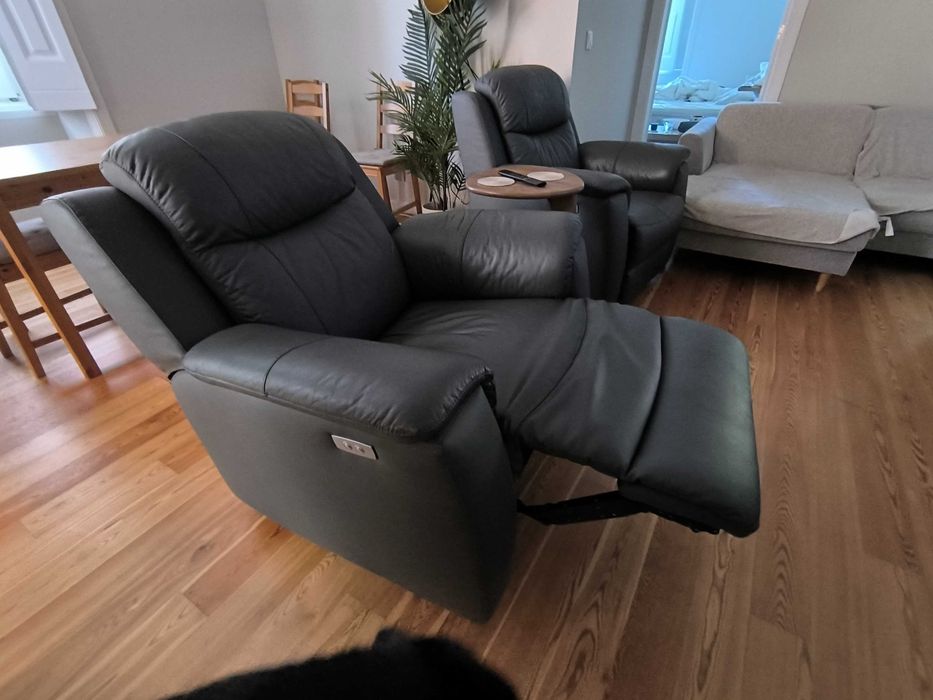 Super comfortable leather recliner armchair