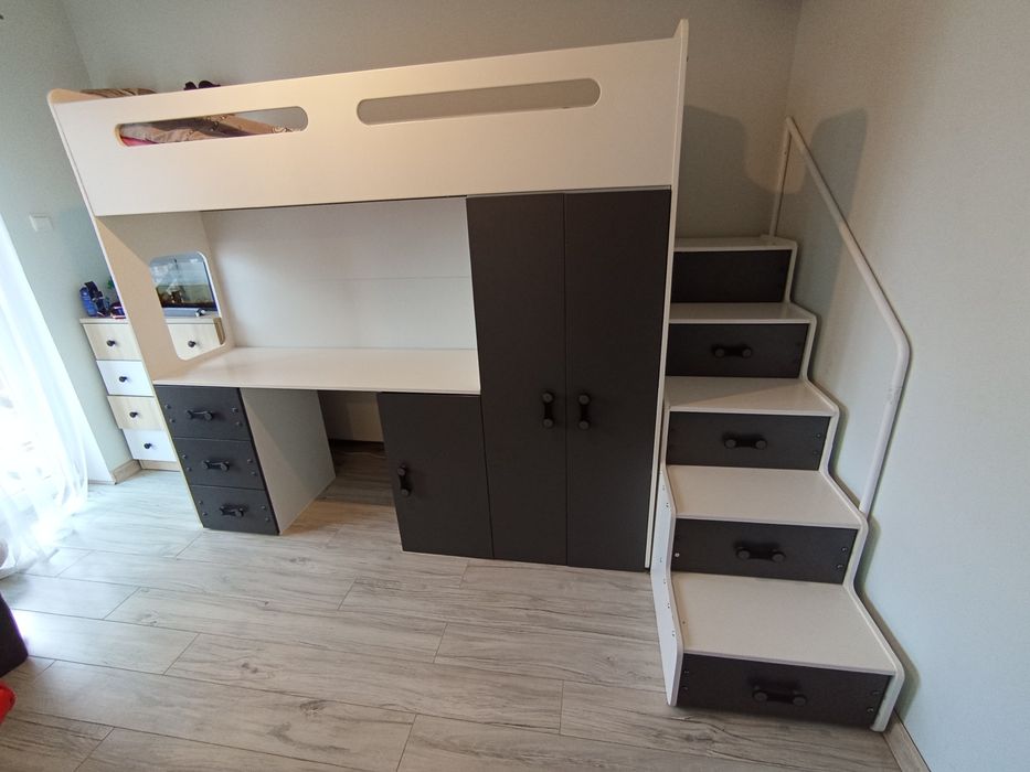 Meble młodzieżowe Interbeds łóżko antresola biurko szafa szuflady