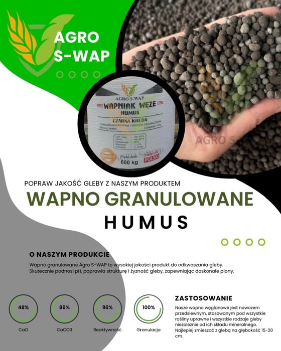 Wapno granulowane czarna kreda.