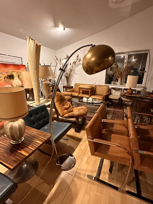 Lampa podlogowa łukowa space age. Włochy lata 70-te
