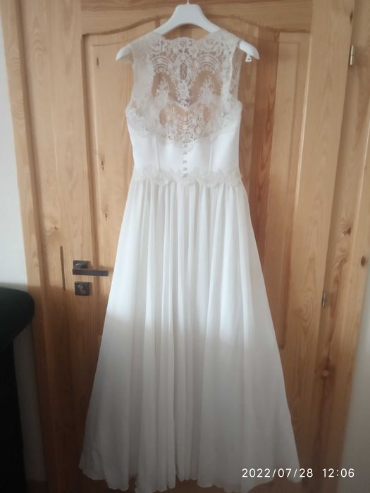 Sukienka ślubna zwiewna romantyczna super cena