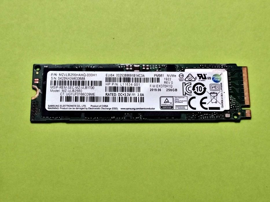 SSD M2 PCie 256GB Samsung Pm981