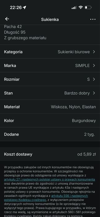 Sukienka Simple
