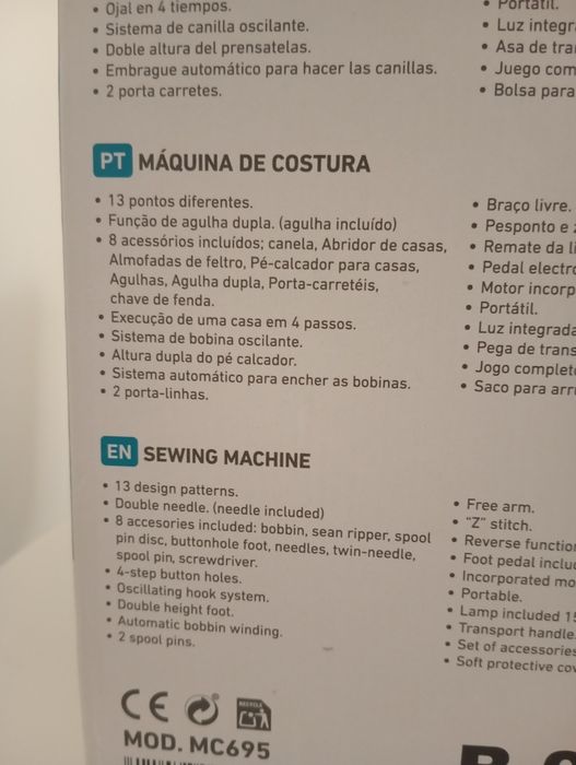 Máquina costura como nova