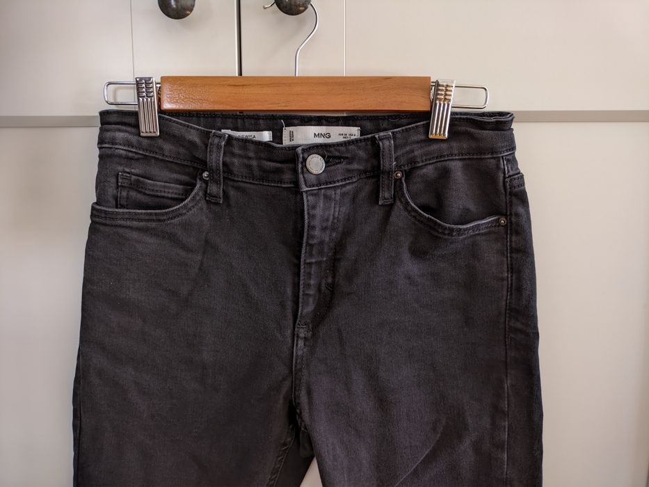 Jeansy Newisa Mango 38/M czarne spodnie rurki