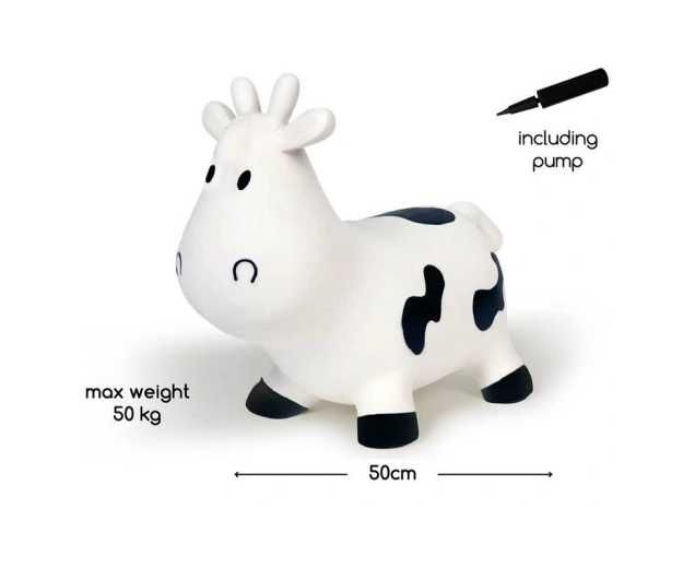 Skacząca krowa krówka skoczek gumowy BS Toys