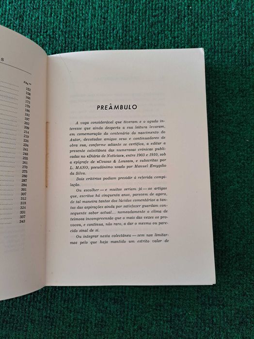 Cousas & Lousas - Crónicas (1903/1910) - Manuel Egydio Da Silva