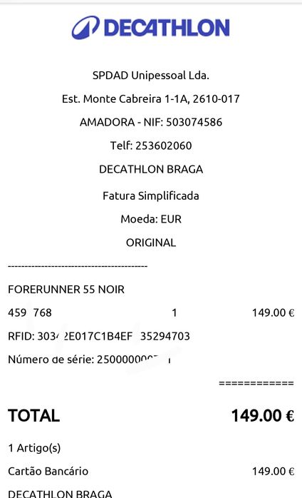 Relógio Forerunner 55