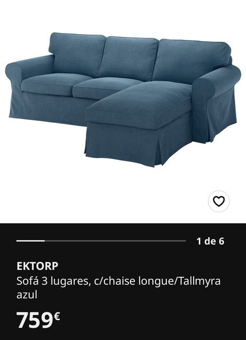 Sofá EKTORP chaise longue