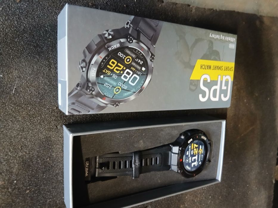 Kuura Smart Watch Sport S5 GPS V3, Black