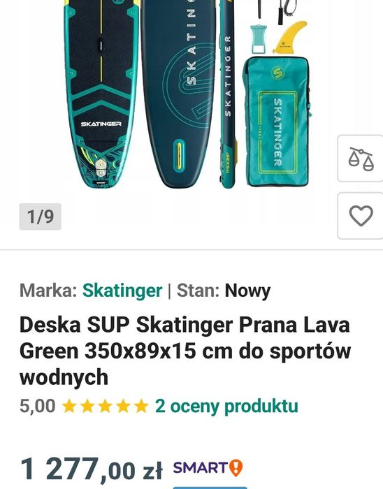 Deska SUP+ cały zestaw