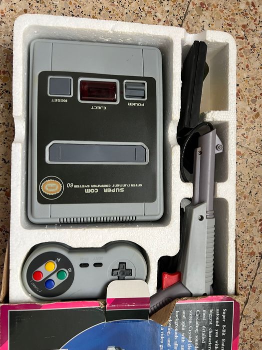 Consola action super 6 rara com pistola comandos e caixa jogo64751149085955122