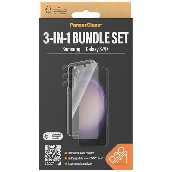PanzerGlass Bundle 3in1 Sam S24+ S926Hardcase + Screen Protector + Camera Lens B1211+7351