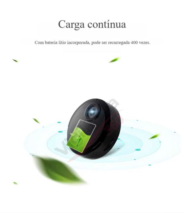 Micro Câmara WiFi FullHD Visão Noturna Áudio | App iOS/Android | NOVO