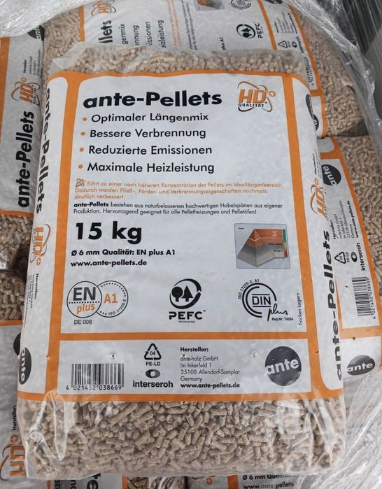 Pellet Ante HD - 6 mm sosnowy Certyfikat Niemiecki maybach