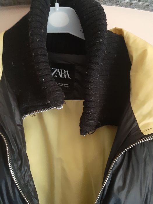 Kurtka czarna oversize Zara krótka kolekcja damska dzianina kurteczka