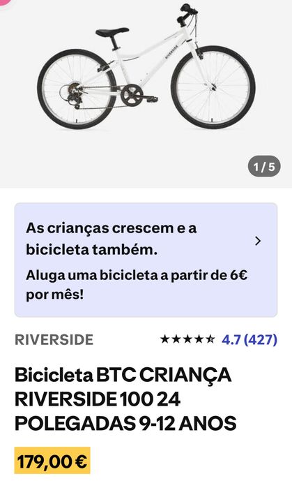 Bicicleta Decathlon Riverside 100 (criança)