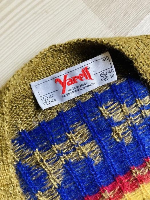 Винтажная тёплая шерстяная  вязаная кофта кардиган