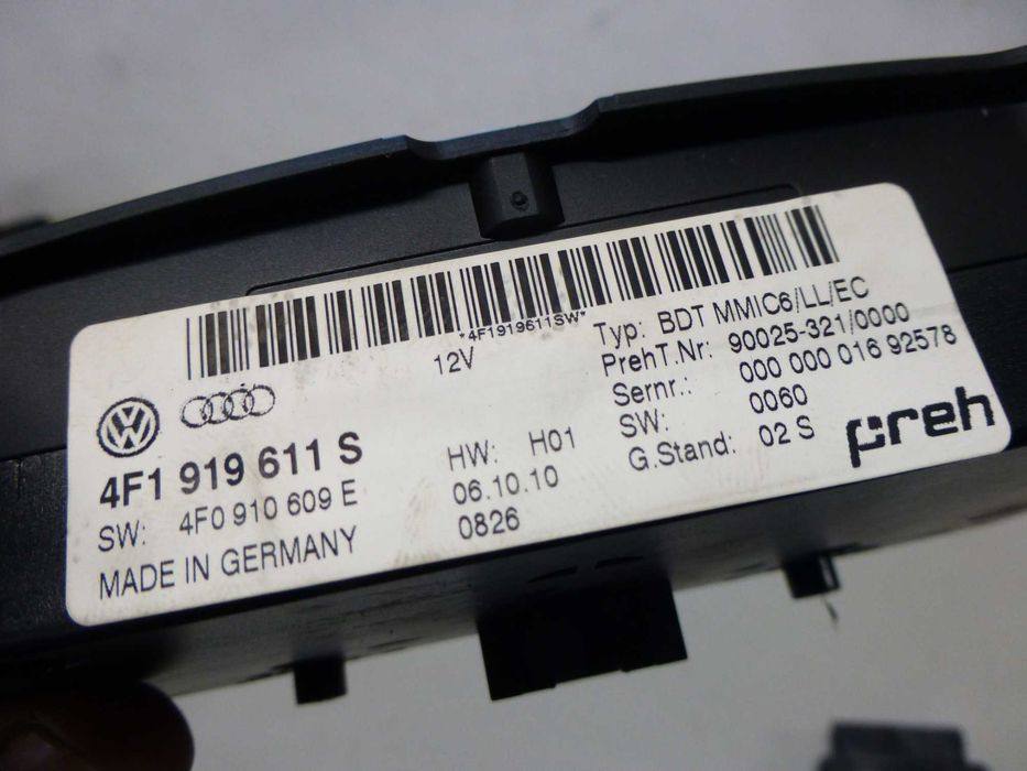 AUDI A6 C6 lift panel sterowania radiem MMI 3G 4F1919611S