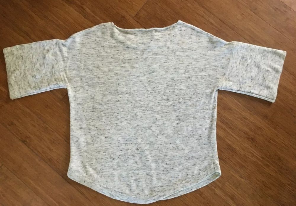 Camisola malha finaZARA Women Beige Melange Short Sleeve