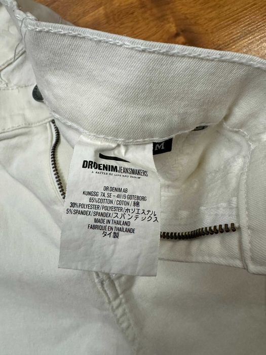 Białe spodnie jeansowe jeansy jegginsy stretch Dr Denim rozmiar M 38