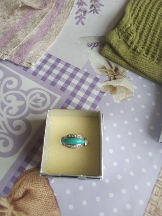 Кольцо серебро с бирюзой