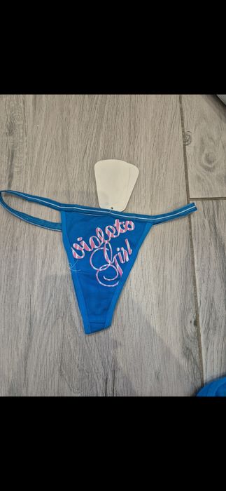 Niebieskie stringi M L XL