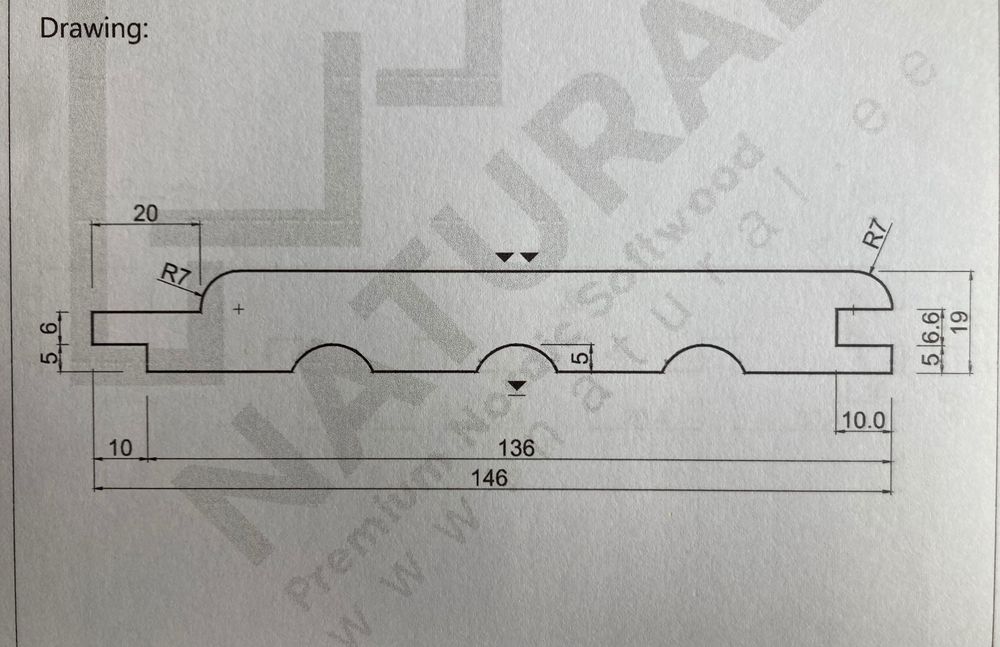 Podbitka 19x146 AB softline , deska elewacyjna