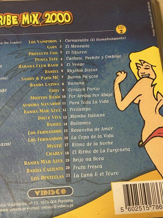 CD Duplo Caribe Mix 2000 - Original Vidisco (Vários Artistas)