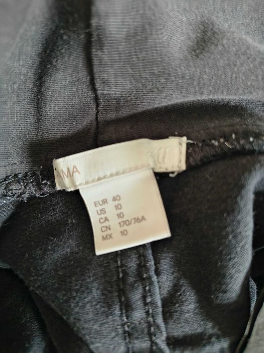 Czarne spodnie ciążowe, 40 H&M Mama