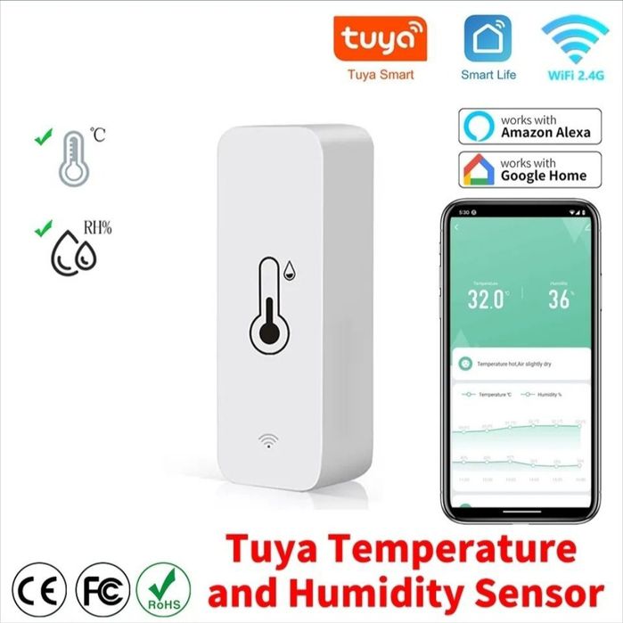 ‼️WI-FI датчик температуры и влажности Tuya Smart life Cozy life ‼️