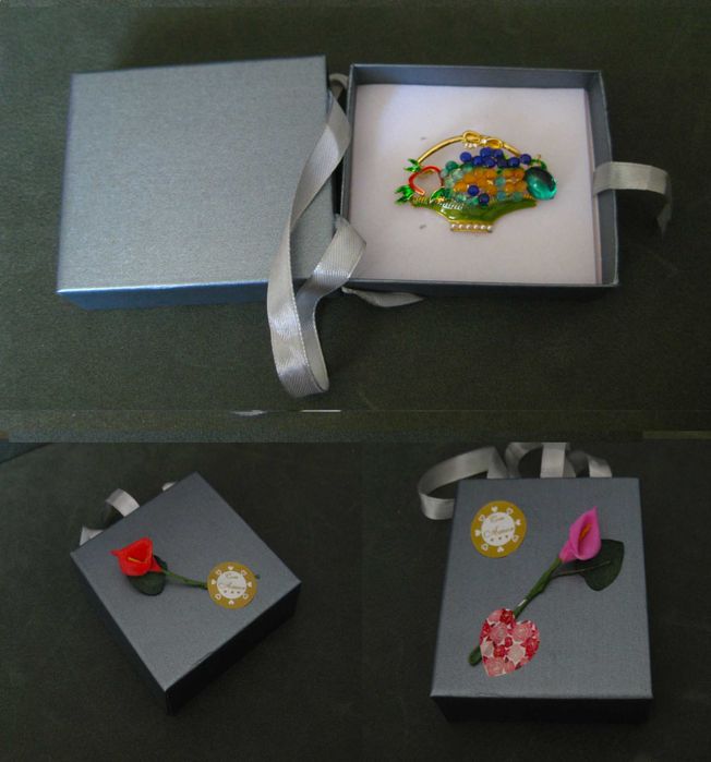 Alfinete / Broche / Pregadeira Cesto de Frutas NOVO