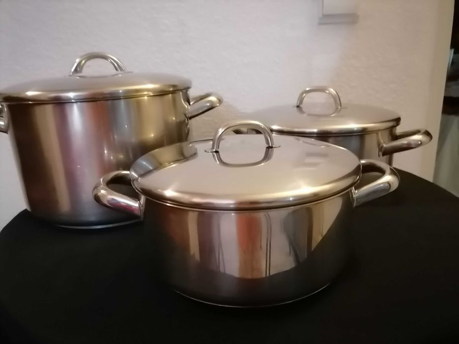 Lote de panelas inox pesadas