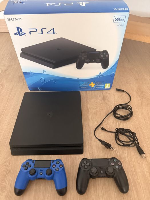 PlayStation 4 Slim 500GB + 2 Comandos + Caixa Original | Excelente Estado