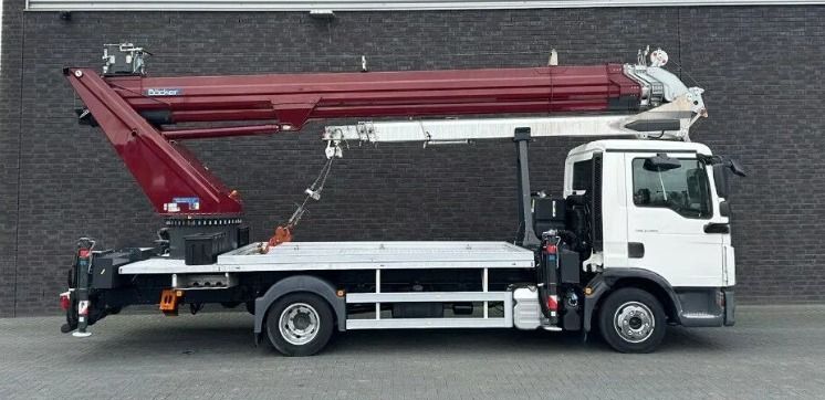 Żuraw MOBLINY samojezdny dekarski DŹWIG budowlany BÖCKER AK 37/4000