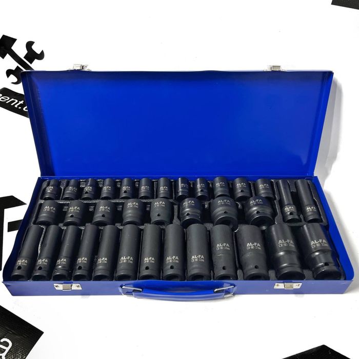 Набір ударних головок низьких та високих 1/2 35од. (10-32мм)