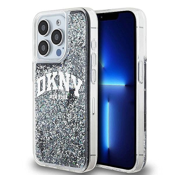 Etui DKNY Liquid Glitter Big Logo na iPhone 14 Pro - czarne