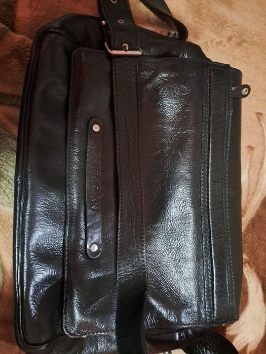 Фирменная мужская кожаная сумка через плечо,