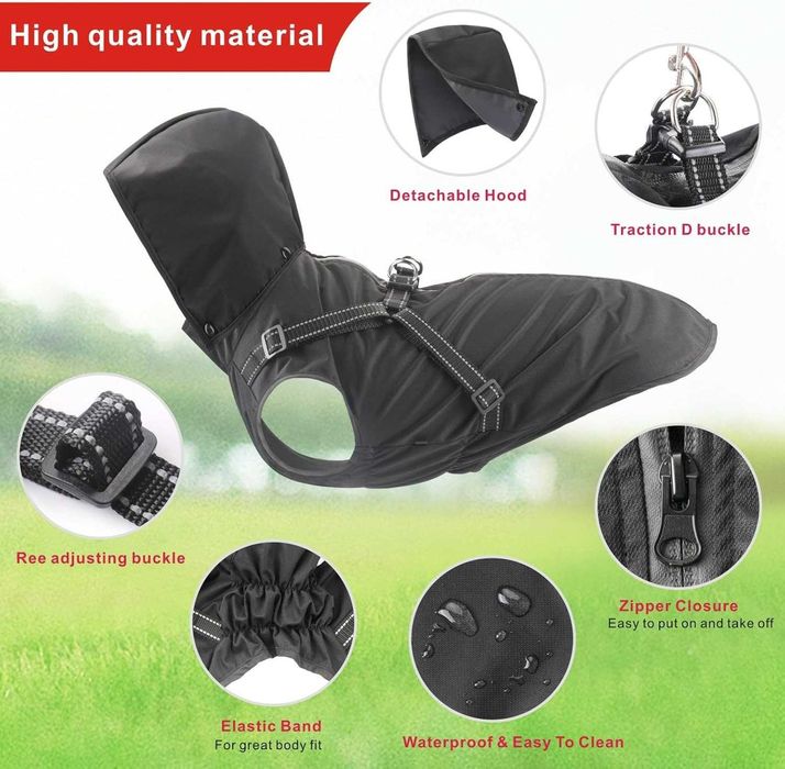 ENVIO GRÁTIS - Capa de chuva para cães pequenos, médios e grandes