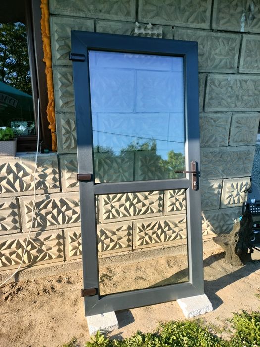 Drzwi Zewnętrzne PCV 100x200 Antracy, Lewe