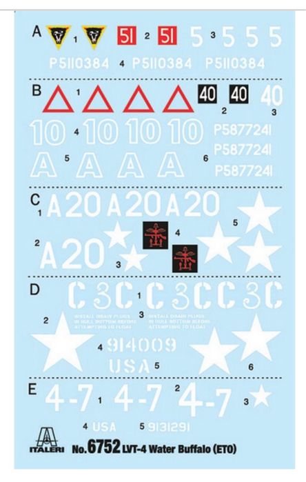 Italeri 6752 model 1:35 czołg LVT-4 WATER BUFFALO