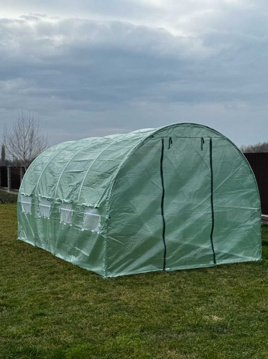 Парник для дому саду 4х2.5х2м ПЛІВКА АРМОВАНА ТРУБА 25мм Теплиця НОВІ