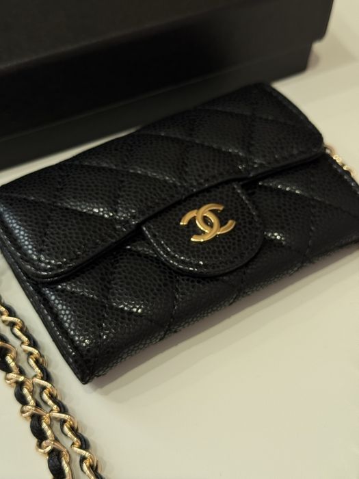 Мікро-сумочка гаманець на ланцюжку Chanel шанель на пояс шкіра міні