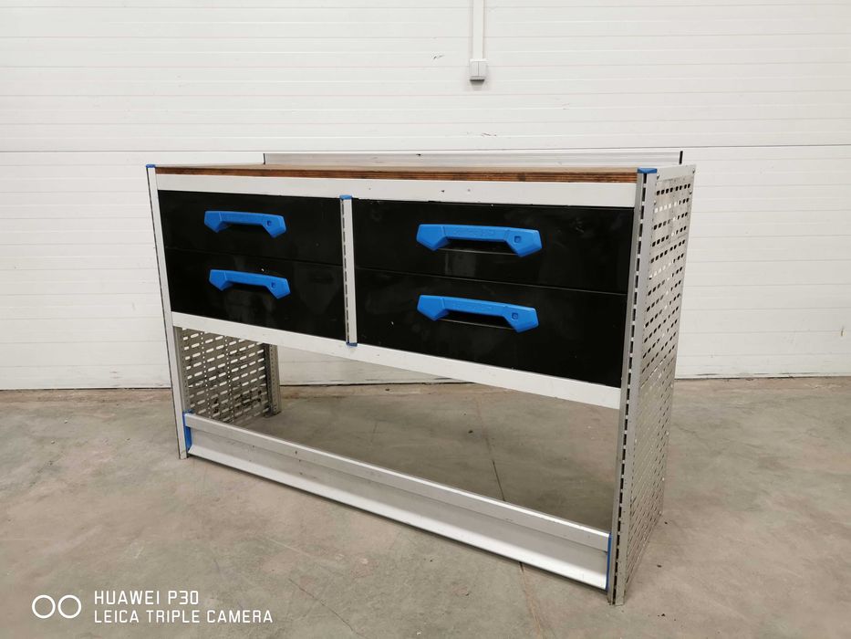 Zabudowa serwisowa regał stół do busa Sortimo Master Crafter MAN