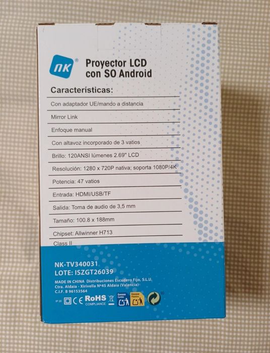Mini Projetor Android com suporte 4k