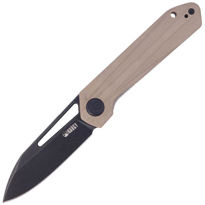 Nóż składany Kubey Royal Tan G10, Dark Stonewashed D2 by (KU321E)