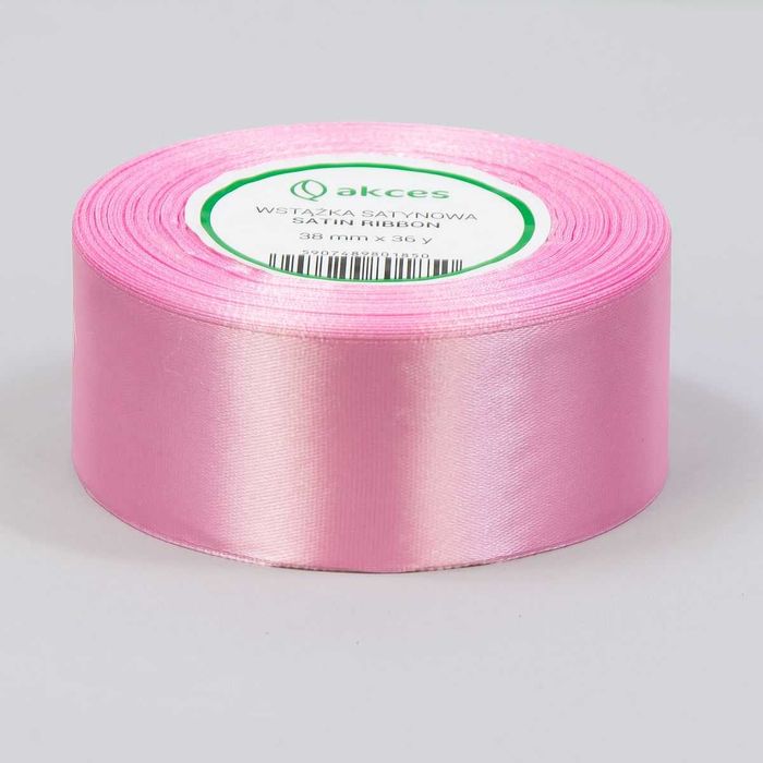 7x Tasiemka satynowa wstążka 38mm plus ryps 38